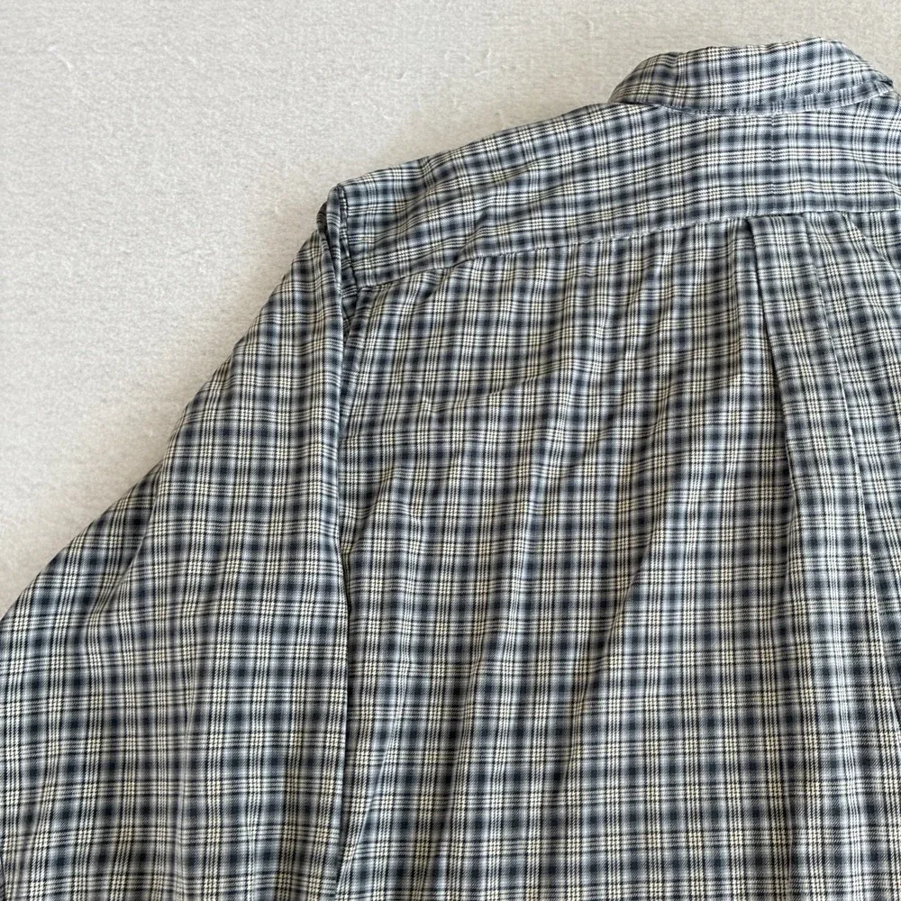 Vintage Polo Ralph Lauren Shirt Men 3XLT Classic Fit Plaid Cotton Button Down